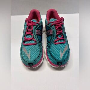 Brooks Pure Flow 3 Women's Running Comfortable Shoes Green Pink Size‎ 8